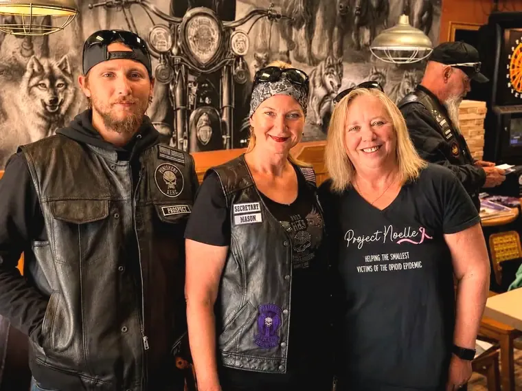 Project Noelle supporters at the Sandusky Bike Week Poker Run