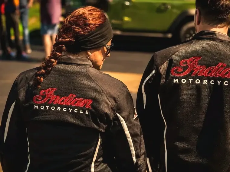 Indian Motorcycle riders at the Poker Run